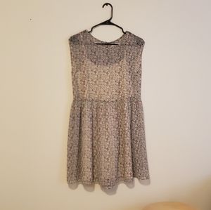 Madewell sheer floral dress w/ slip